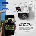 AMLINK 2-Pack 2X 2MP Dual-Lens WiFi Camera Outdoor, Human Detection, - Image 5
