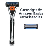 Amazon Basics 5-Blade MotionSphere Men's Razor with Dual Lubrication, Vitamin E, - Image 3
