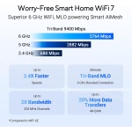 ASUS RT-BE90U WiFi 7 Router - Tri-Band (6GHz), 9.4 Gbps, 2.5G WAN, Mesh - Image 2