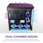 NZXT H9 Flow RGB+ - Dual-Chamber ATX PC Case - Black - Image 7