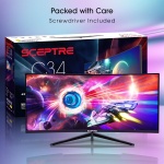 Sceptre 34-Inch Curved Ultrawide WQHD Monitor (3440 × 1440), R1500, up to - Image 5