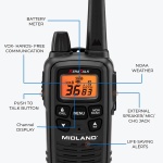 Midland LXT600BBX6 FRS Business Walkie Talkies, Black, 6 Pack - Image 3
