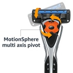 Amazon Basics 5-Blade MotionSphere Men's Razor with Dual Lubrication, Vitamin E, - Image 5