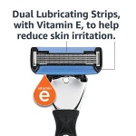 Amazon Basics 5-Blade MotionSphere Men's Razor with Dual Lubrication, Vitamin E, - Image 4