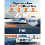 70mai 4K Dash Cam Front and Rear, Built in Wi-Fi 6 & GPS Car Camera, Super Night - Image 2