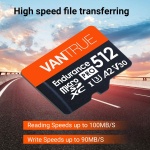 Vantrue 512GB microSDXC UHS-I U3 4K Memory Card with Adapter for Dash Cams - Image 6