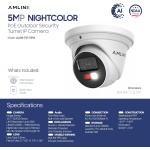 AMLINK 5MP POE Security Camera System Outdoor, 8CH POE NVR, 4pcs 5MP Turret - Image 5