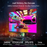New! Sceptre 24.5-inch Gaming Monitor 240Hz 1ms DisplayPort x2 HDMI x2 100% sRGB - Image 4