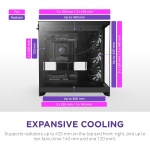 NZXT H9 Flow - Dual-Chamber ATX PC Case - Black - Image 5
