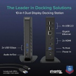 Plugable Dual 1080p HDMI Universal Docking Station for USB-C & USB 3.0 Laptop, - Image 2