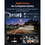 70mai 4K Dash Cam Front and Rear Inside, 3 Channel Car Dash Camera for Cars, - Image 3