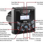 BOSS Audio Systems MGR450B Marine Boat Bluetooth Stereo, Amplified, No CD - Image 3