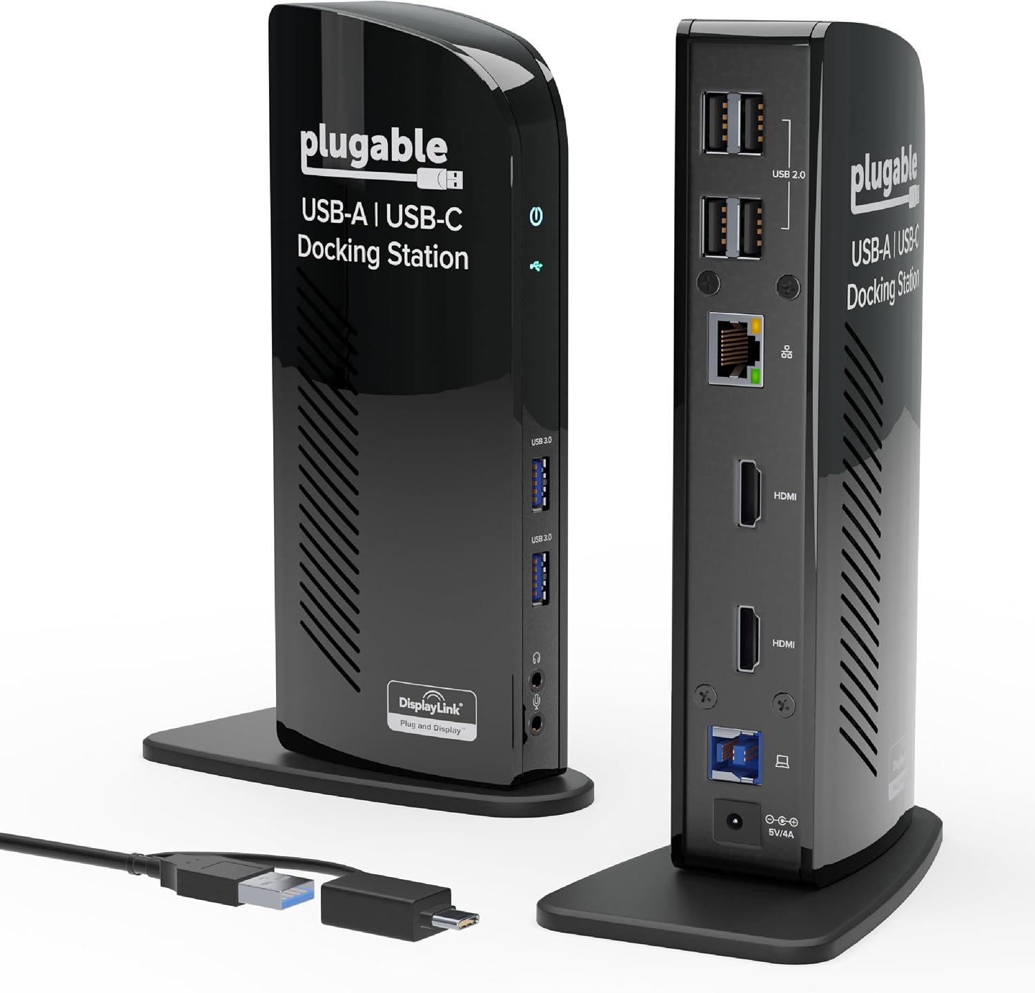 71XSaWav2sL._AC_SL1500_.jpg Plugable Universal Laptop Docking Station Dual HDMI Monitor for Windows and Mac - Image 1