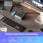 CalDigit TS4 18 Port Thunderbolt 4 Dock, 98W Charging, 3X TBT4 (40Gb/s), 3X - Image 2
