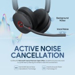 Yealink BH74 AI ANC Wireless Headset with Mic for Work with Charging Dock - Image 3