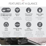 THINKWARE Q200 Dash Cam 2K Front and Rear, Built-in GPS, Wi-Fi, ADAS, WDR - Image 2