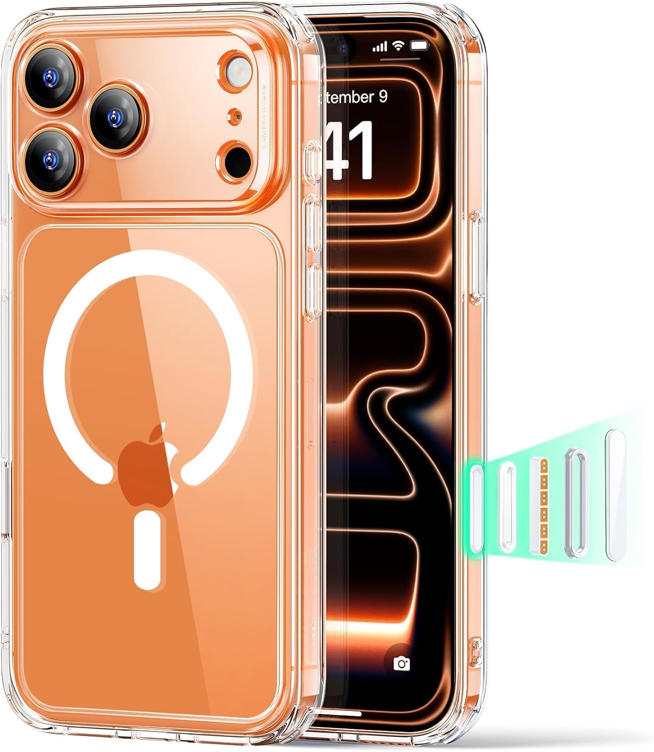 71as3XxY3EL._AC_SL1500_.jpg ESR for iPhone 17 Pro Case for MagSafe, Camera Control, Clear - Image 1