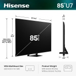 Hisense 85" U7 Mini-LED ULED 4K UHD Best Premium Gaming Smart Google TV (85U7SG, - Image 3
