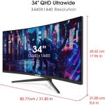 Sceptre 34-Inch Curved Ultrawide WQHD Monitor (3440 × 1440), R1500, up to - Image 6