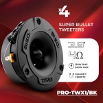 DS18 Bundle Car Speakers 4X PRO-GM6B 6.5" Midrange Speakers and 4X PRO-TWX1/BK - Image 4