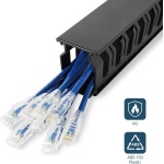 Tecmojo 2 Pack 1U Server Rack Horizontal Cable Management with Cover,2.6“ Depth - Image 3