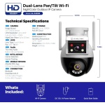AMLINK 2-Pack 2X 2MP Dual-Lens WiFi Camera Outdoor, Human Detection, - Image 9