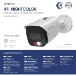 AMLINK 4K POE Security Camera System Outdoor, 8CH POE NVR, 4pc 4K Bullet Camera, - Image 7