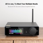 AIYIMA A80 Bluetooth Stereo DAC Amplifier TPA3255,PFFB & Digital VU Meter - Image 2