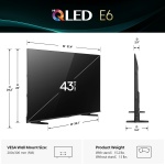 Hisense 43" E6 Cinema Series Hi-QLED 4K UHD Smart Fire TV (43E6QF) - AI Light - Image 3