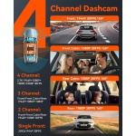 Vantrue N5 4 Channel WiFi 360° All Sides Dash Cam - Image 2