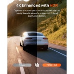 70mai 4K Dash Cam Front and Rear Inside, 3 Channel Car Dash Camera for Cars, - Image 4