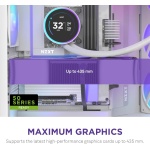 NZXT H9 Flow RGB+ - Dual-Chamber ATX PC Case - White - Image 6