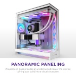 NZXT H9 Flow RGB+ - Dual-Chamber ATX PC Case - White - Image 8