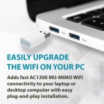 D-Link AC1300 USB WiFi Adapter —2.4/5GHz Dual Band Wireless Internet Travel Size - Image 2