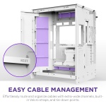NZXT H9 Flow RGB+ - Dual-Chamber ATX PC Case - White - Image 10