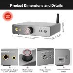 AIYIMA DAC A7 Bluetooth Desktop DAC Headphone Amplifier for Music,PC,Gaming - Image 3