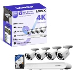 Lorex Connect (New App) | V-Series | 8Ch 4K NVR System | 4 Bullet Cameras