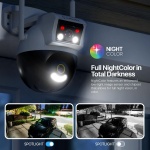 AMLINK 2-Pack 2X 2MP Dual-Lens WiFi Camera Outdoor, Human Detection, - Image 3