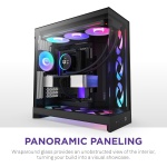 NZXT H9 Flow RGB+ - Dual-Chamber ATX PC Case - Black - Image 8
