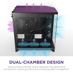 NZXT H9 Flow - Dual-Chamber ATX PC Case - Black - Image 7