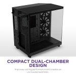 NZXT H6 Flow | CC-H61FB-01 | Compact Dual-Chamber Mid-Tower Airflow Case | - Image 3