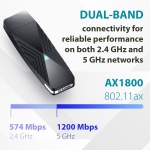 D-Link USB WiFi 6 Adapter AX1800 USB 3.0 Dual Band Long Range MU-MIMO Wireless - Image 4
