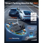 70mai 4K Dash Cam Front and Rear Inside, 3 Channel Car Dash Camera for Cars, - Image 6