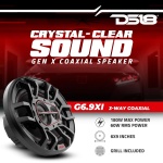DS18 G6.9Xi GEN-X 6x9 3-Way Coaxial Speakers 180 Watts 4-Ohm with Mylar Dome - Image 2