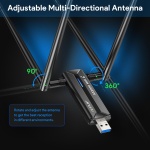 EDUP® USB 3.0 WiFi 6E Adapter for PC, AX3000M, Mt7921au, 802.11ax - Image 5