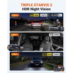 Vantrue N4 Pro S 4K 3 Channel Dash Cam, Triple STARVIS 2 HDR Car Camera - Image 4