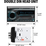 Planet Audio PM40RGB Car Stereo - Double Din, Bluetooth Audio and Hands-Free - Image 5