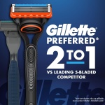 Gillette Fusion5 Razors for Men, 1 Razor, 4 Blade Refills, Lubrastrip for a More - Image 2