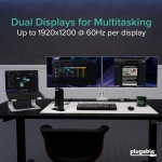 Plugable Dual 1080p HDMI Universal Docking Station for USB-C & USB 3.0 Laptop, - Image 3