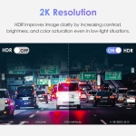 VIOFO Dual Dash Cam, 2K 1440P 60fps+1080P 30fps Front and Rear Dash Camera - Image 3